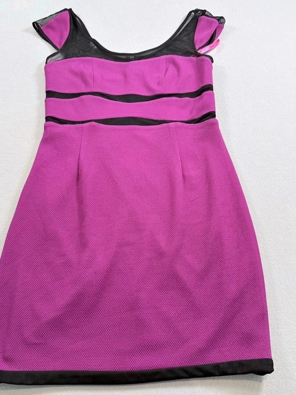 Betsey Johnson Color Block Mini Dress Pink & Black Size 6